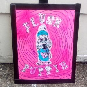 🎨Flush Puppie Mixed Media Art😵